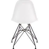 NyeKoncept Mid Century Eiffel Side Chair | Milano White/Gunmetal 331010EM3
