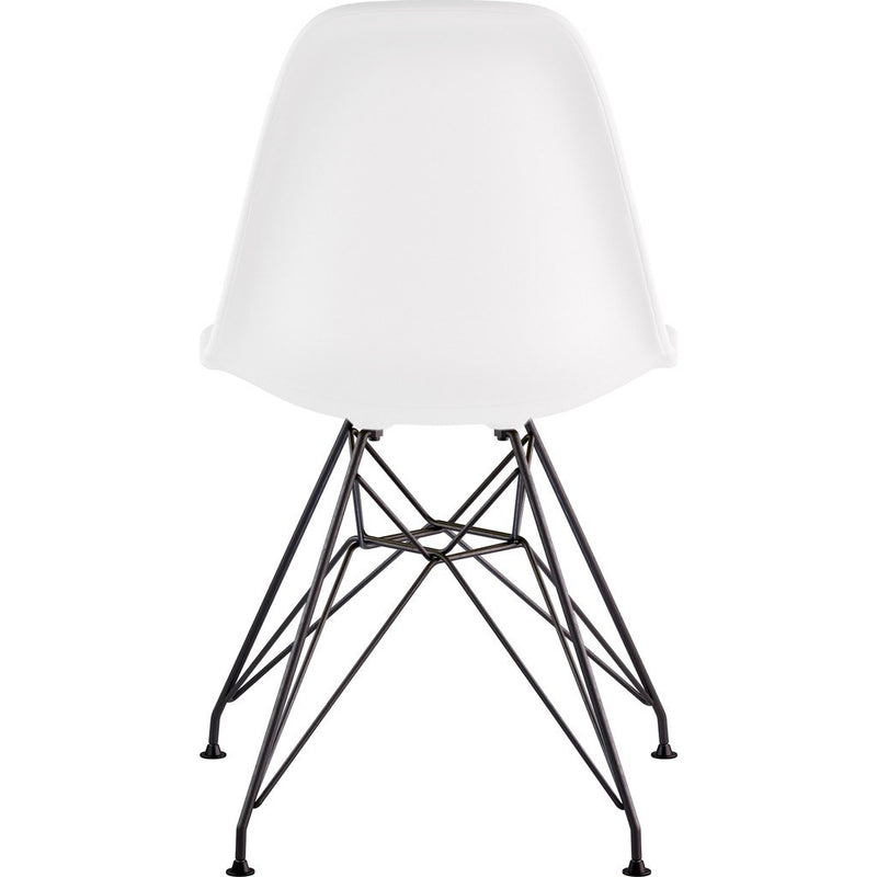 NyeKoncept Mid Century Eiffel Side Chair | Milano White/Gunmetal 331010EM3