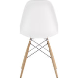NyeKoncept Mid Century Dowel Side Chair | Milano White/Nickel 331010EW1