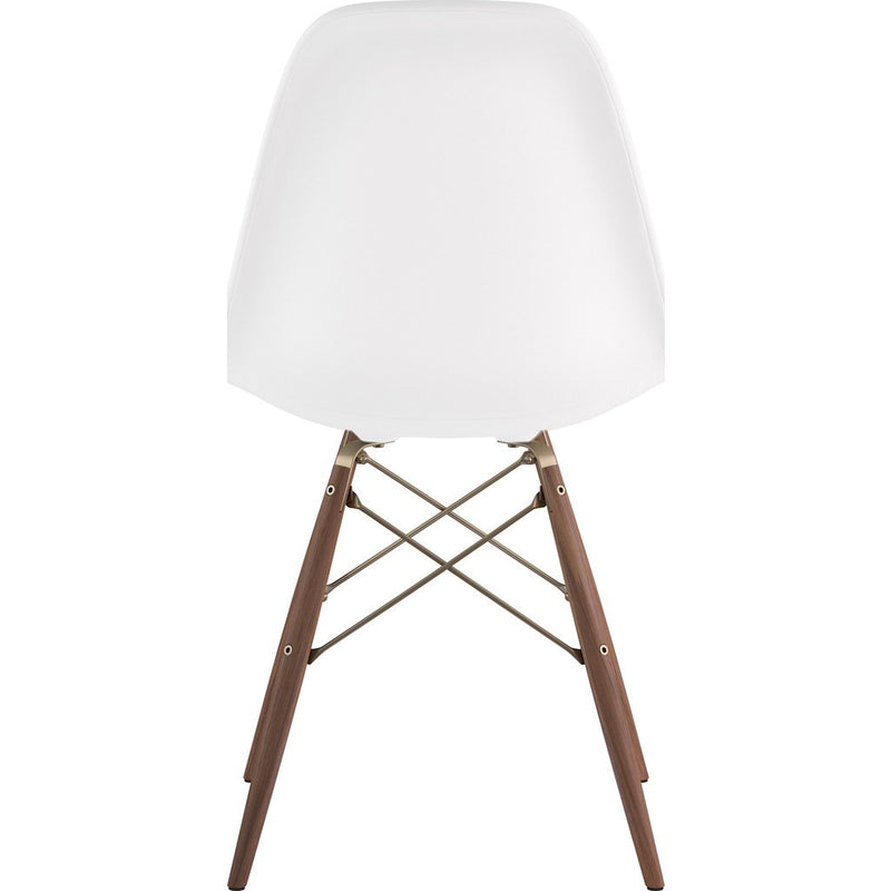 NyeKoncept Mid Century Dowel Side Chair | Milano White/Brass 331010EW2