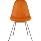 NyeKoncept Mid Century Classroom Side Chair | Burnt Orange/Nickel 331011CL1