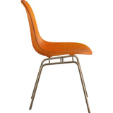 NyeKoncept Mid Century Classroom Side Chair | Burnt Orange/Brass 331011CL2