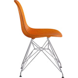 NyeKoncept Mid Century Eiffel Side Chair | Burnt Orange/Nickel 331011EM1