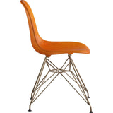 NyeKoncept Mid Century Eiffel Side Chair | Burnt Orange/Brass 331011EM2