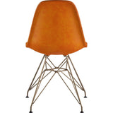 NyeKoncept Mid Century Eiffel Side Chair | Burnt Orange/Brass 331011EM2