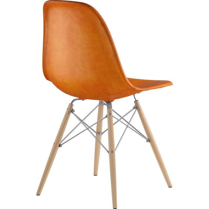 NyeKoncept Mid Century Dowel Side Chair | Burnt Orange/Nickel 331011EW1