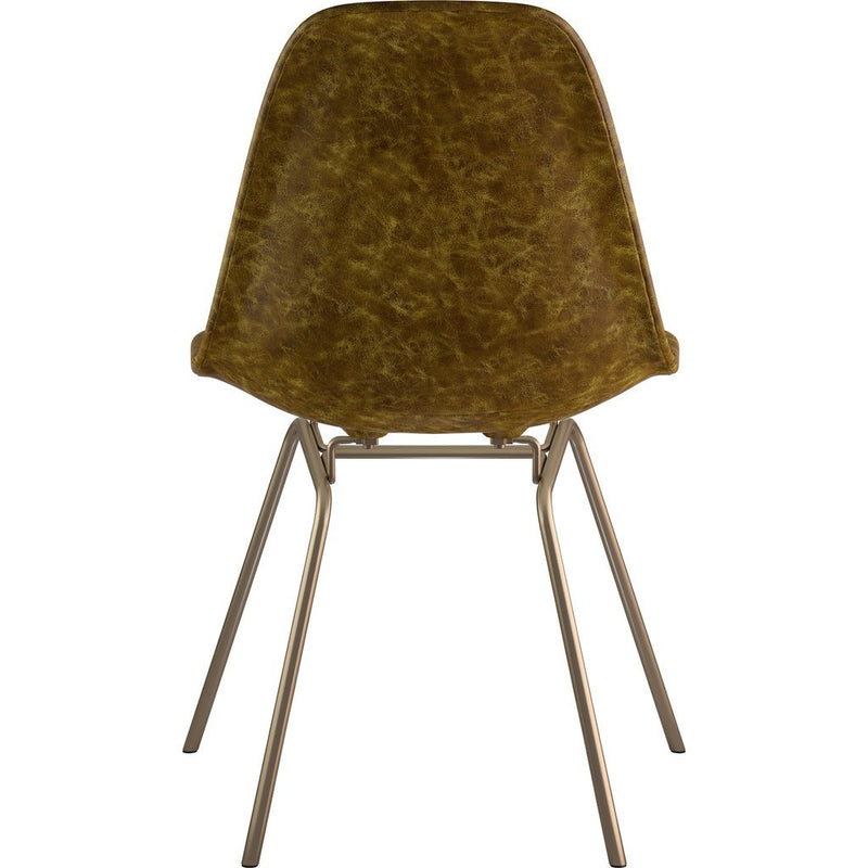 NyeKoncept Mid Century Classroom Side Chair | Palermo Olive/Brass 331012CL2