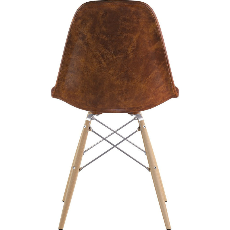 NyeKoncept Mid Century Dowel Side Chair | Weathered Whiskey/Nickel 331013EW1