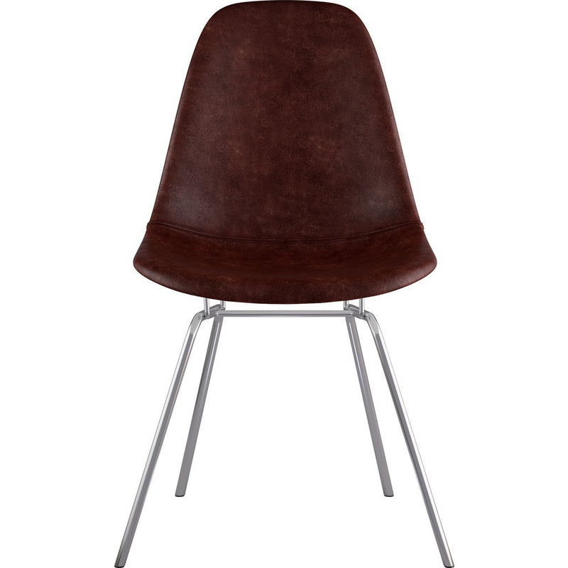 NyeKoncept Mid Century Classroom Side Chair | Aged Cognac/Nickel 331014CL1