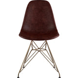 NyeKoncept Mid Century Eiffel Side Chair | Aged Cognac/Brass 331014EM2