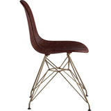 NyeKoncept Mid Century Eiffel Side Chair | Aged Cognac/Brass 331014EM2