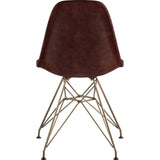 NyeKoncept Mid Century Eiffel Side Chair | Aged Cognac/Brass 331014EM2
