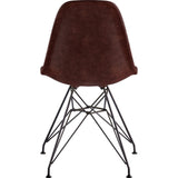 NyeKoncept Mid Century Eiffel Side Chair | Aged Cognac/Gunmetal 331014EM3