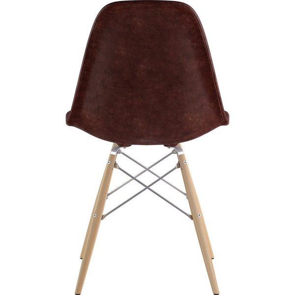 NyeKoncept Mid Century Dowel Side Chair | Aged Cognac/Nickel 331014EW1
