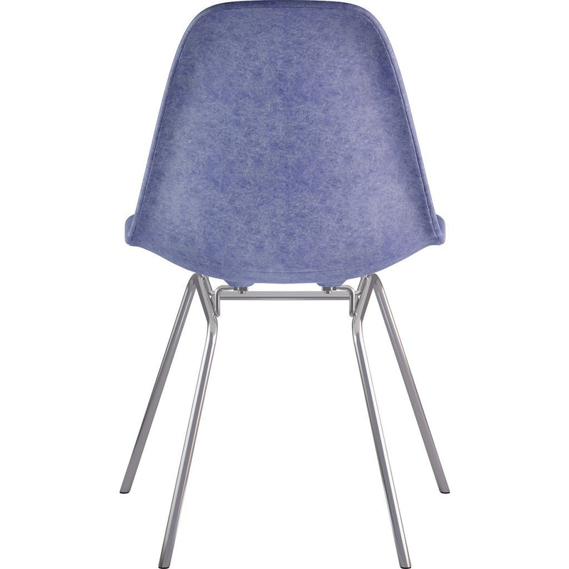 NyeKoncept Mid Century Classroom Side Chair | Weathered Blue/Nickel 331015CL1