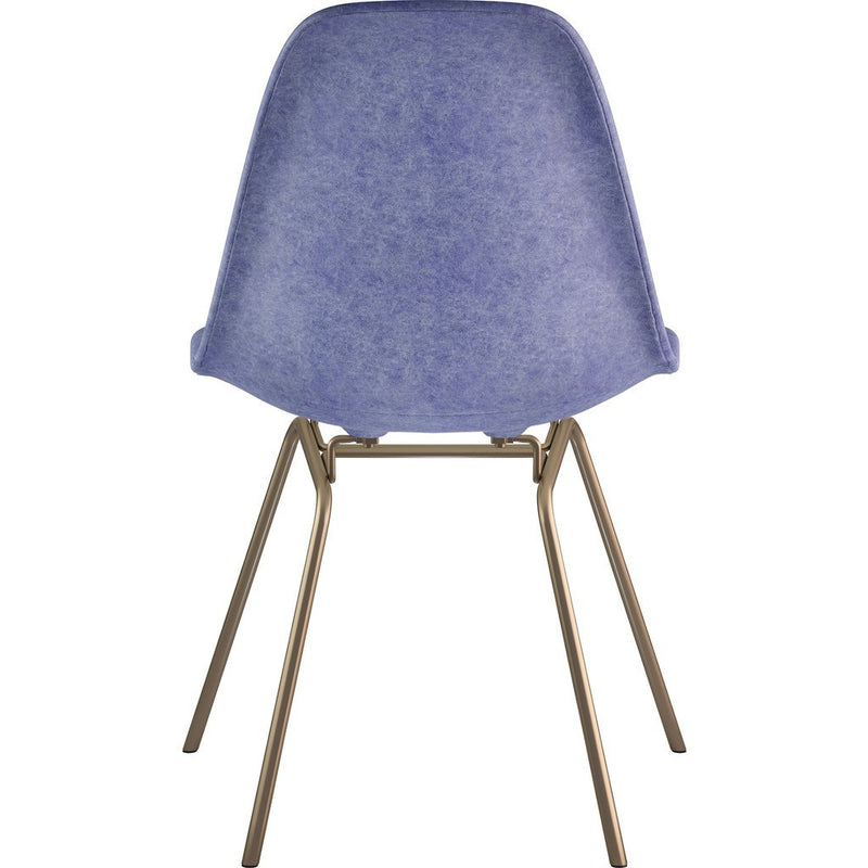 NyeKoncept Mid Century Classroom Side Chair | Weathered Blue/Brass 331015CL2