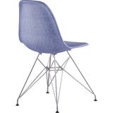NyeKoncept Mid Century Eiffel Side Chair | Weathered Blue/Nickel 331015EM1