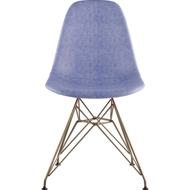 NyeKoncept Mid Century Eiffel Side Chair | Weathered Blue/Brass 331015EM2