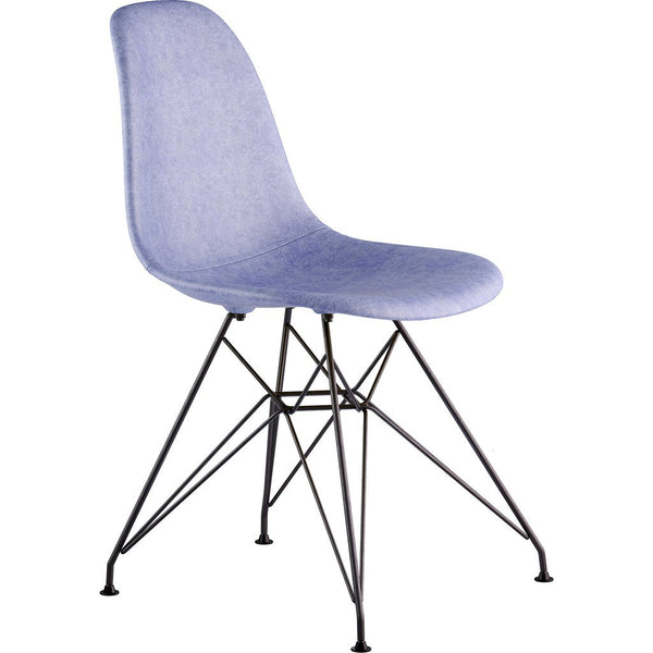 NyeKoncept Mid Century Eiffel Side Chair | Weathered Blue/Gunmetal 331015EM3