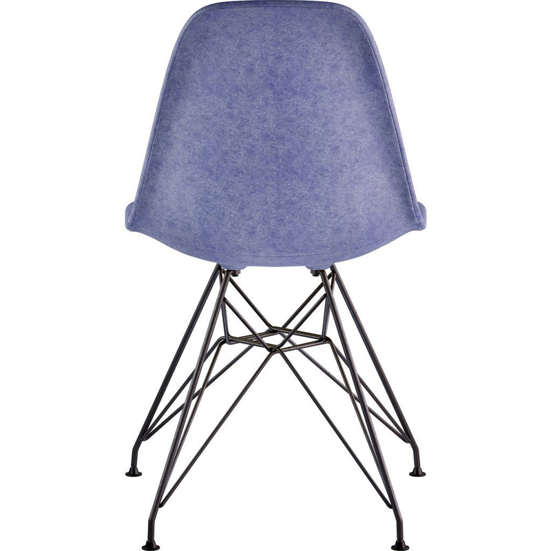 NyeKoncept Mid Century Eiffel Side Chair | Weathered Blue/Gunmetal 331015EM3
