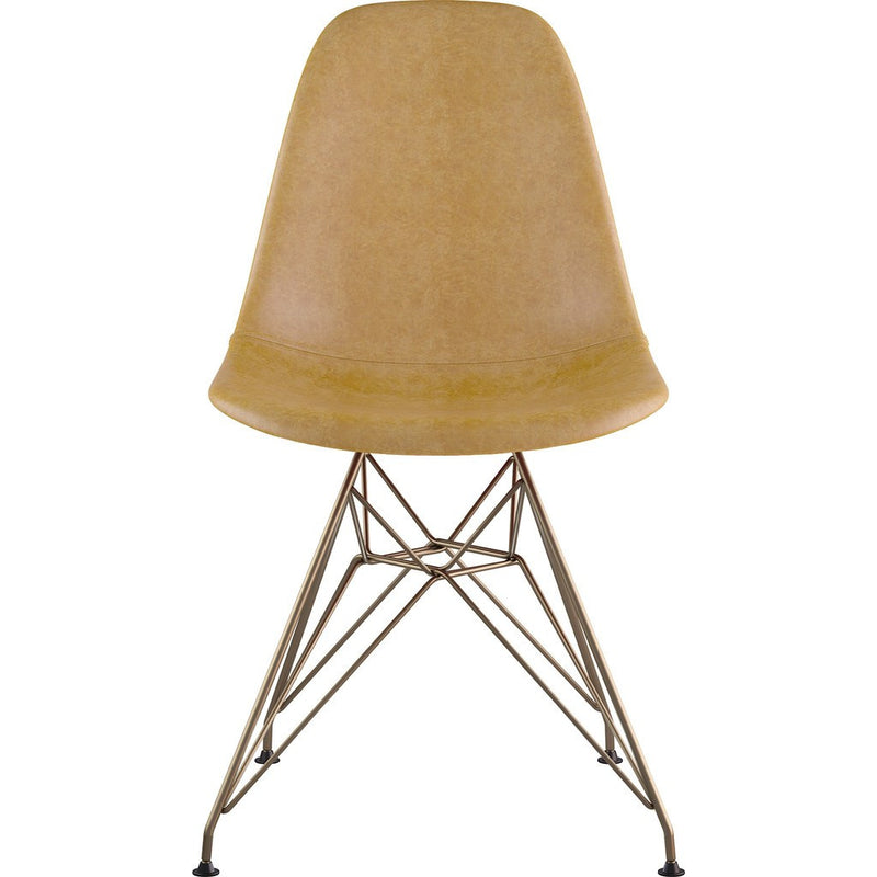 NyeKoncept Mid Century Eiffel Side Chair | Aged Maple/Brass 331016EM2