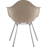 NyeKoncept Mid Century Classroom Arm Chair | Light Sand/Nickel 332001CL1