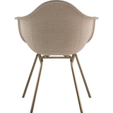 NyeKoncept Mid Century Classroom Arm Chair | Light Sand/Brass 332001CL2