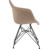 NyeKoncept Mid Century Eiffel  Arm Chair | Light Sand/Gunmetal 332001EM3