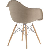 NyeKoncept Mid Century Dowel  Arm Chair | Light Sand/Nickel 332001EW1