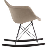 NyeKoncept Mid Century Rocker Chair | Light Sand/Gunmetal 332001RO3