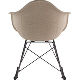 NyeKoncept Mid Century Rocker Chair | Light Sand/Gunmetal 332001RO3