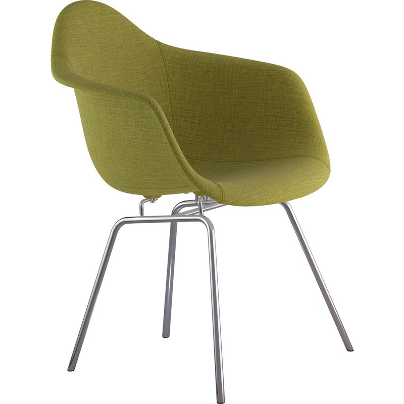 NyeKoncept Mid Century Classroom Arm Chair | Avocado Green/Nickel 332002CL1