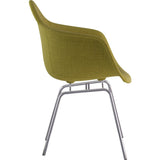 NyeKoncept Mid Century Classroom Arm Chair | Avocado Green/Nickel 332002CL1