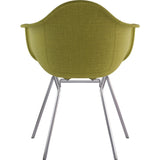 NyeKoncept Mid Century Classroom Arm Chair | Avocado Green/Nickel 332002CL1