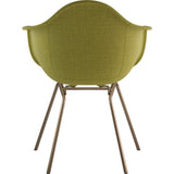 NyeKoncept Mid Century Classroom Arm Chair | Avocado Green/Brass 332002CL2