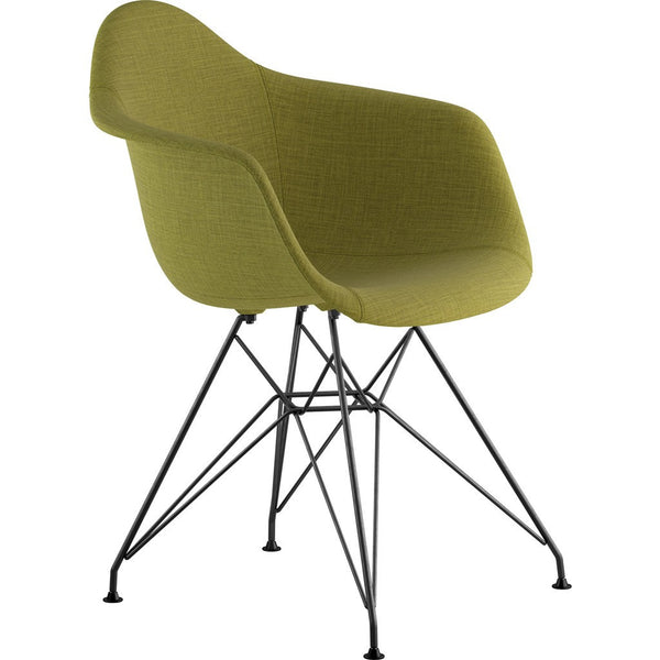 NyeKoncept Mid Century Eiffel Arm Chair | Avocado Green/Gunmetal 332002EM3