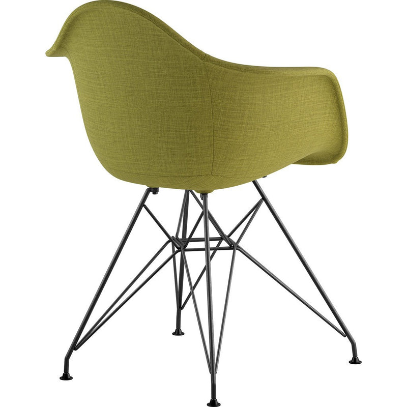 NyeKoncept Mid Century Eiffel Arm Chair | Avocado Green/Gunmetal 332002EM3