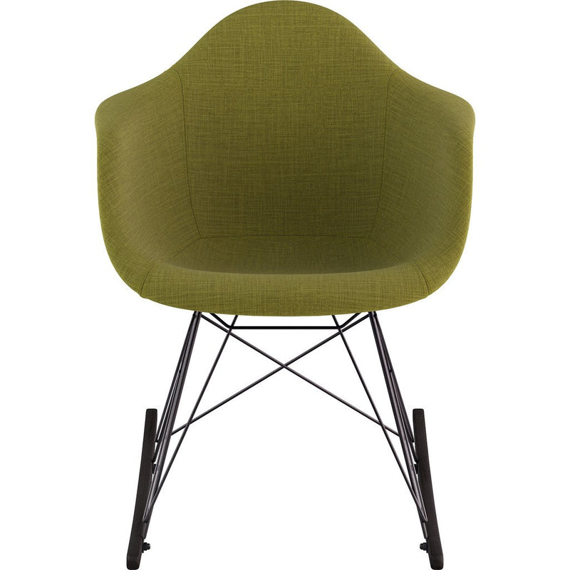 NyeKoncept Mid Century Rocker Chair | Avocado Green/Gunmetal 332002RO3