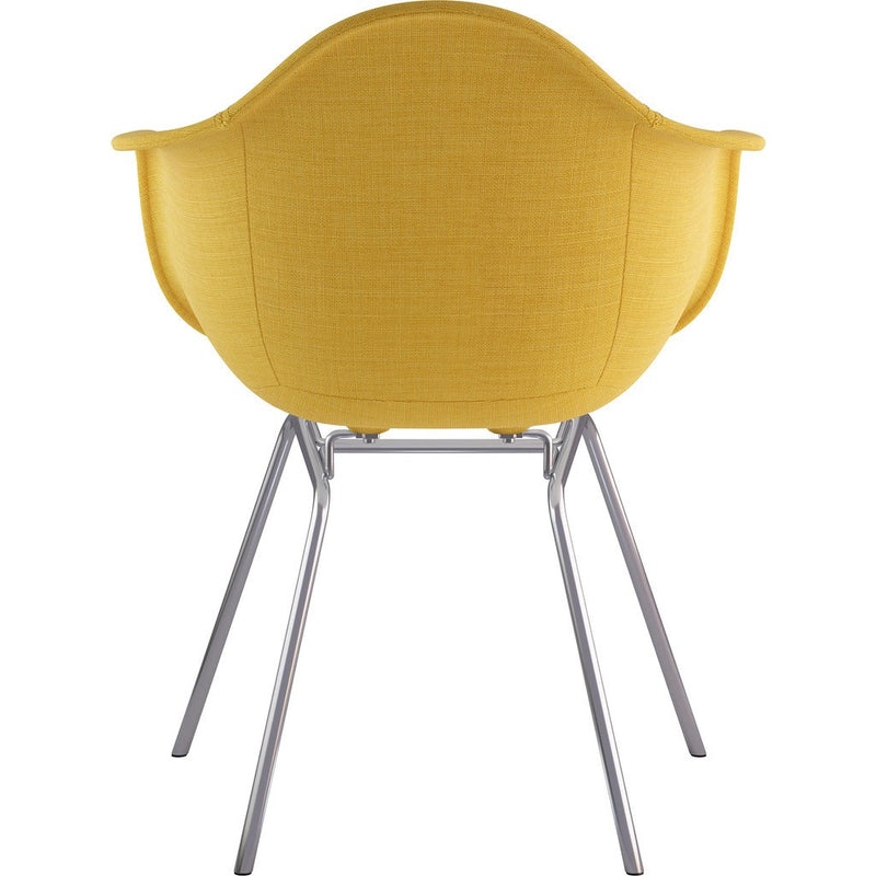 NyeKoncept Mid Century Classroom Arm Chair | Papaya Yellow/Nickel 332003CL1
