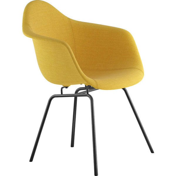NyeKoncept Mid Century Classroom Arm Chair | Papaya Yellow/Gunmetal 332003CL3
