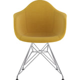 NyeKoncept Mid Century Eiffel Arm Chair | Papaya Yellow/Nickel 332003EM1