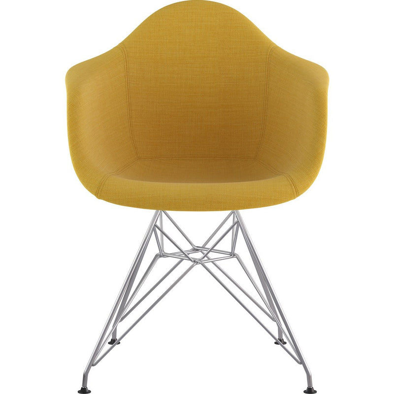 NyeKoncept Mid Century Eiffel Arm Chair | Papaya Yellow/Nickel 332003EM1