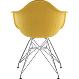 NyeKoncept Mid Century Eiffel Arm Chair | Papaya Yellow/Nickel 332003EM1