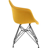 NyeKoncept Mid Century Eiffel Arm Chair | Papaya Yellow/Gunmetal 332003EM3