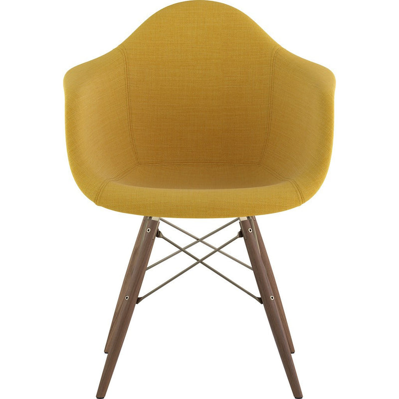 NyeKoncept Mid Century Dowel  Arm Chair | Papaya Yellow/Brass 332003EW2