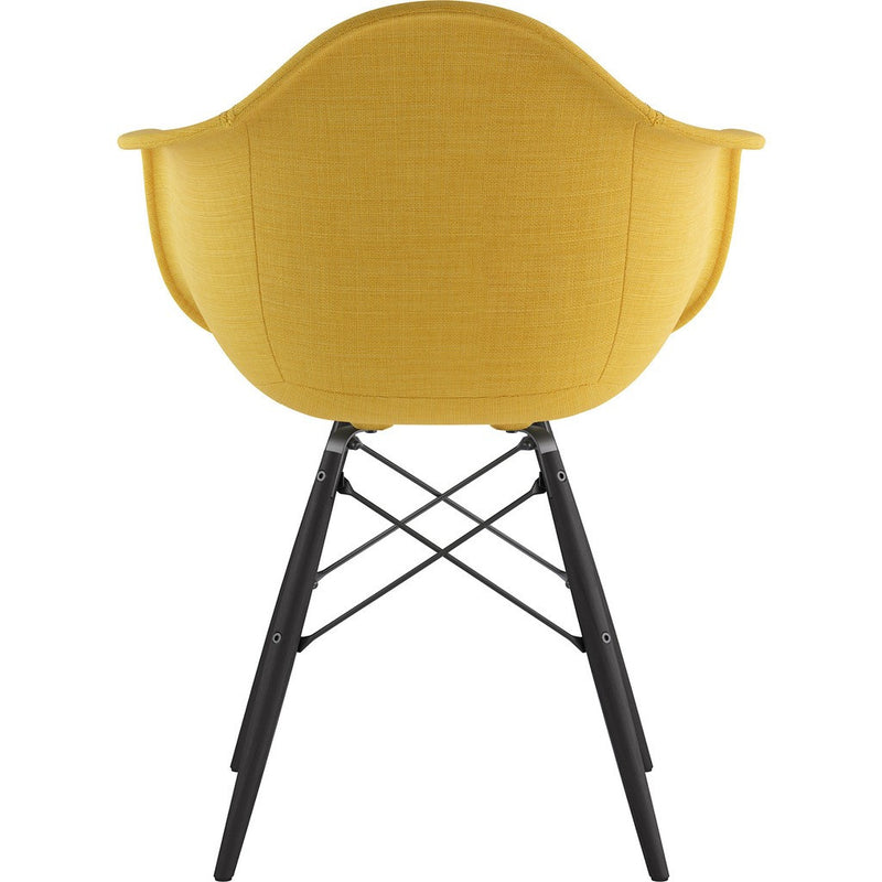 NyeKoncept Mid Century Dowel  Arm Chair | Papaya Yellow/Gunmetal 332003EW3