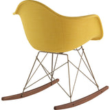 NyeKoncept Mid Century Rocker Chair | Papaya Yellow/Brass 332003RO2