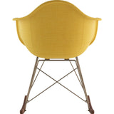 NyeKoncept Mid Century Rocker Chair | Papaya Yellow/Brass 332003RO2