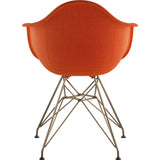 NyeKoncept Mid Century Eiffel Arm Chair | Lava Red/Brass 332004EM2