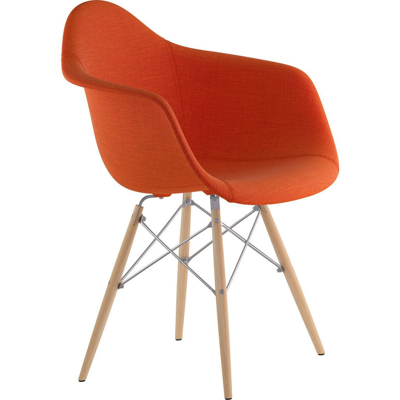 NyeKoncept Mid Century Dowel Arm Chair | Lava Red/Nickel 332004EW1